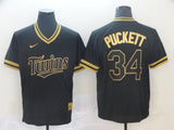 Men's Minnesota Twins Kirby Puckett #34 Black  Baseball Jersey