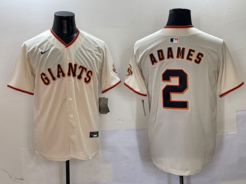 Men's San Francisco Giants Willy Adames #2 Cream Home Player Jersey