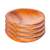 4-Pc Acacia Wood Round Coaster Set