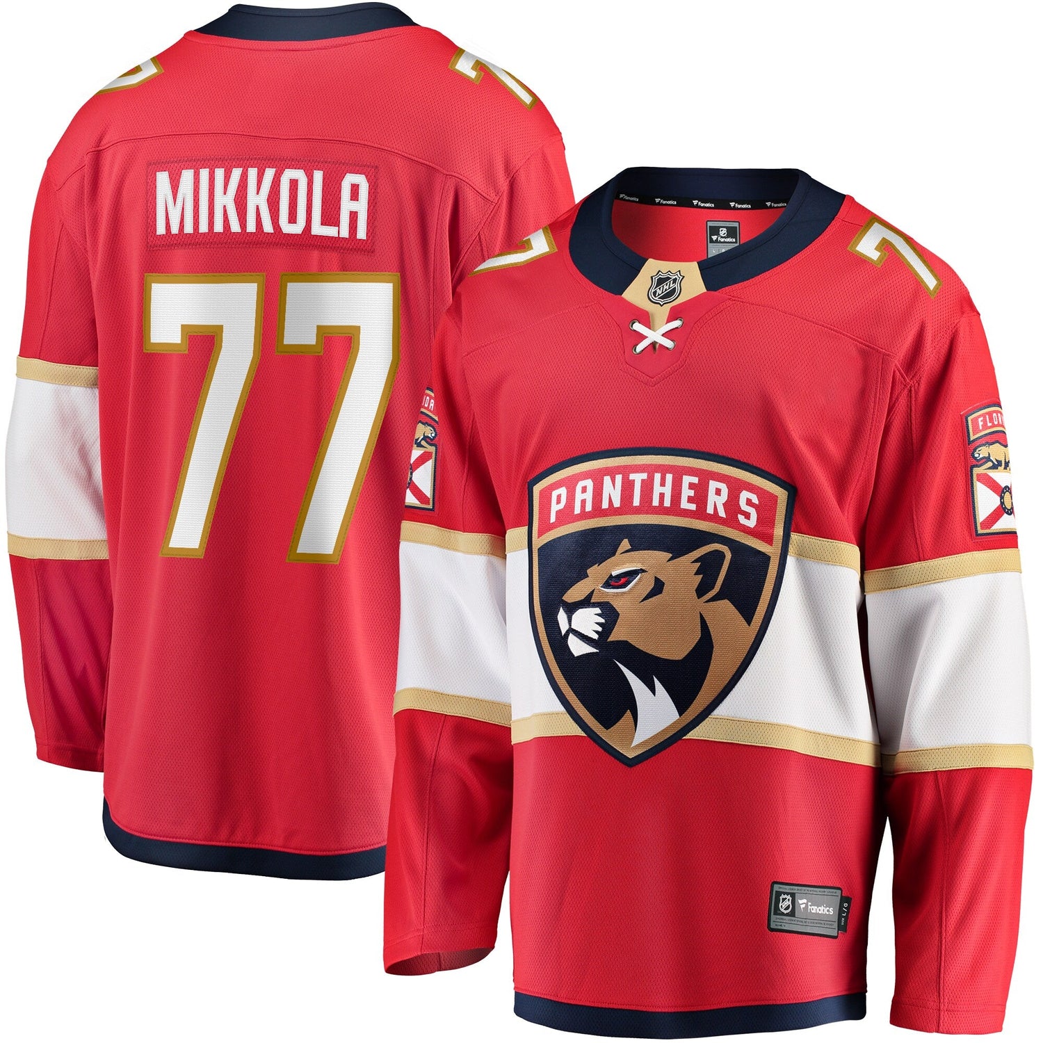 Niko Mikkola Florida Panthers   Premier Breakaway  Jersey - Red