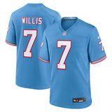 Malik Willis Tennessee Titans Nike Oilers Throwback Alternate Game   Jersey - Light Blue