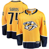 Juuse Saros Nashville Predators   Breakaway  Jersey - Gold