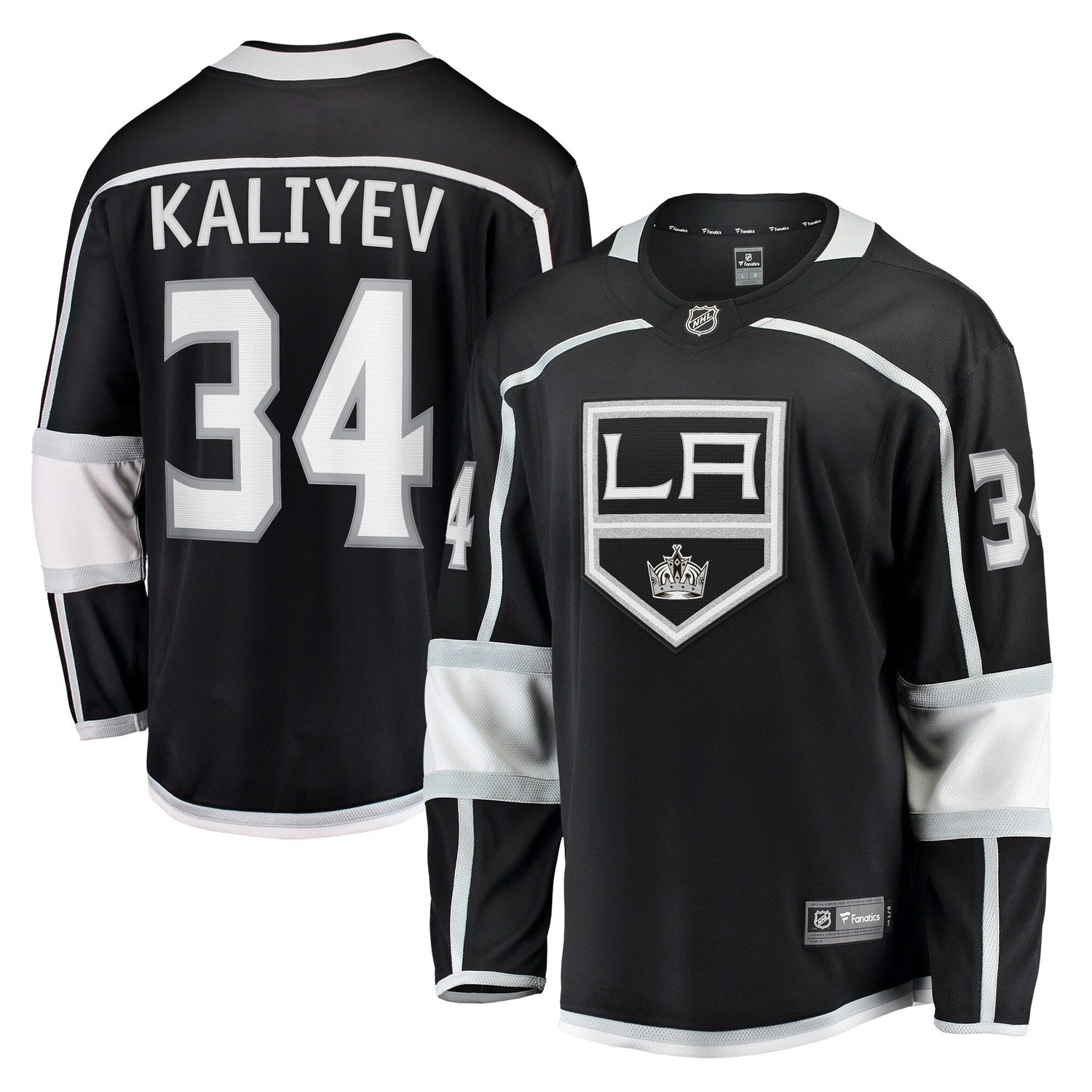 Arthur Kaliyev Los Angeles Kings   Home Breakaway  Jersey - Black