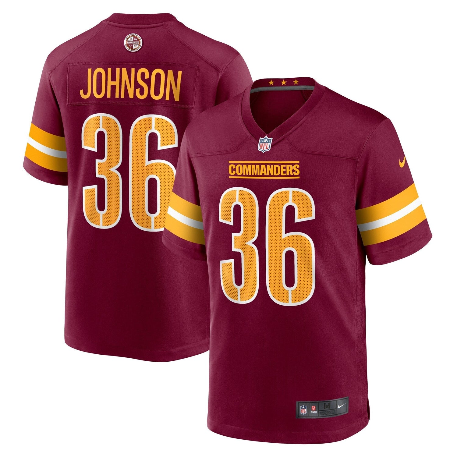 Danny Johnson Washington Commanders Nike  Game Jersey -  Burgundy