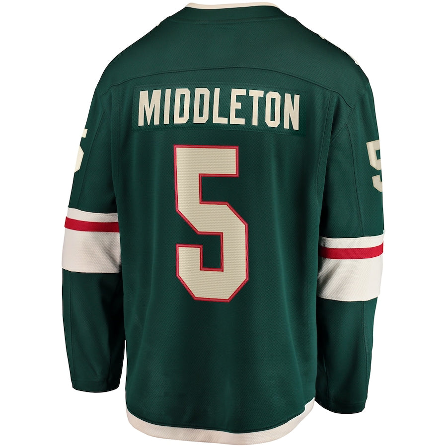 Jake Middleton Minnesota Wild   Home Breakaway  Jersey - Green
