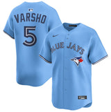 Men's Toronto Blue Jays Daulton Varsho Powder Blue MLB Baseball Player Jersey