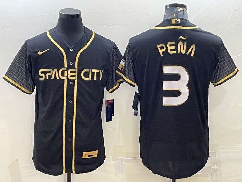Men's Houston Astros Jeremy Pena #3 Black City Player Jersey