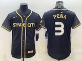 Men's Houston Astros Jeremy Pena #3 Black City Player Jersey