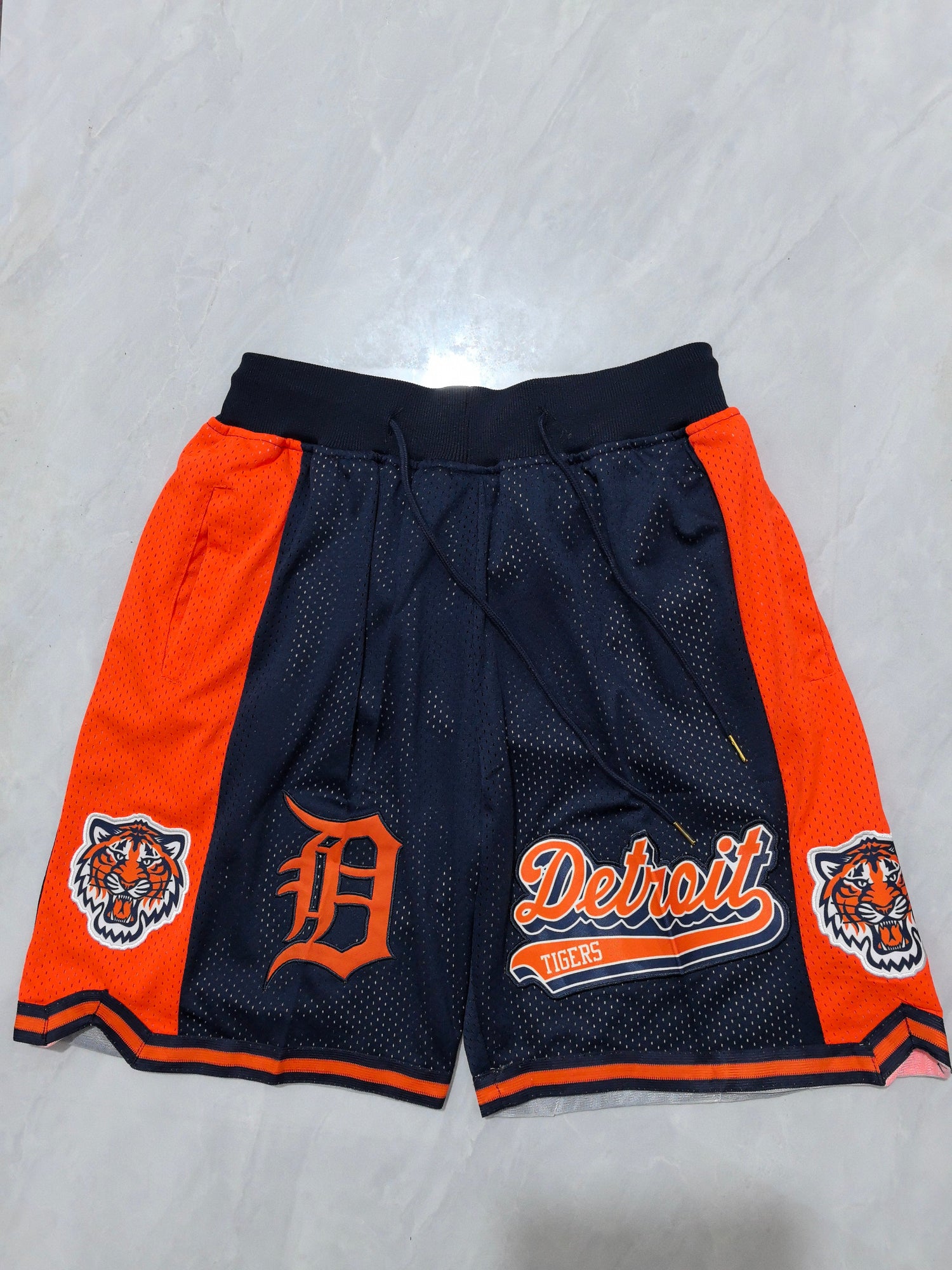 JUST DON Detroit Tigers Blue/Orange Pocket Shorts