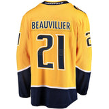 Anthony Beauvillier Nashville Predators   Premier Breakaway  Jersey - Gold