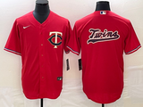 Men's Minnesota Twins Red Alternate Team Logo Jersey