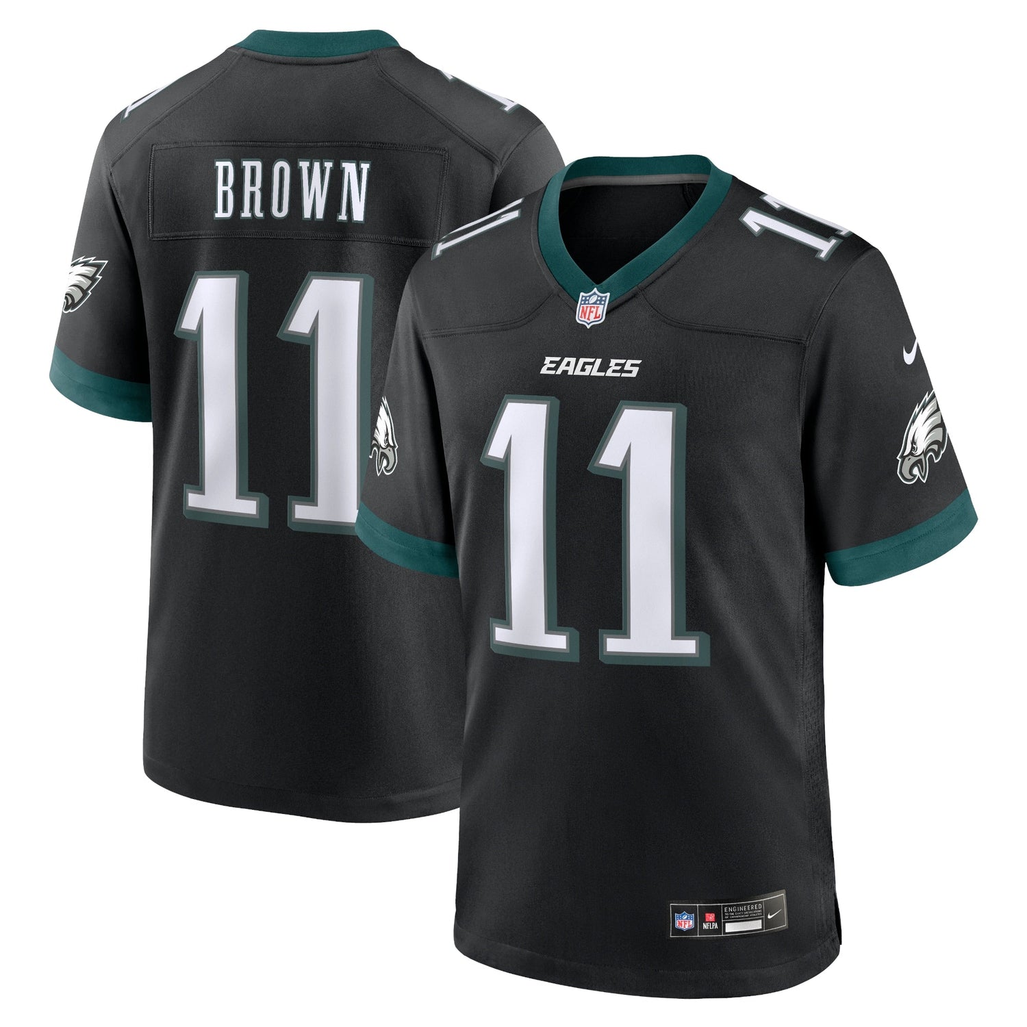 A.J. Brown Philadelphia Eagles Nike Alternate Game Jersey - Black