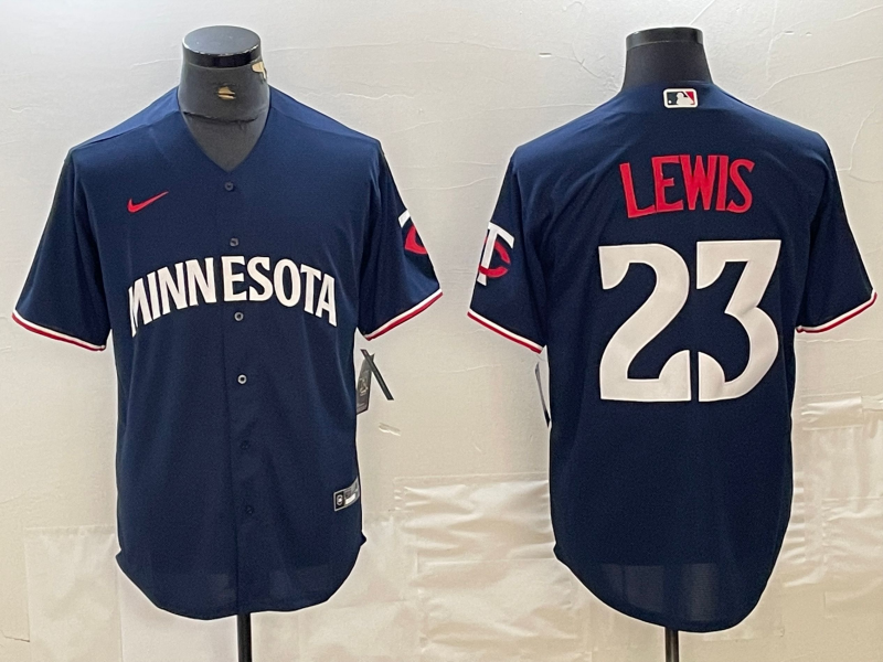 Men's Minnesota Twins Royce Lewis #23 Navy Alternate  Player Jersey