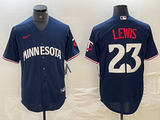 Men's Minnesota Twins Royce Lewis #23 Navy Alternate  Player Jersey