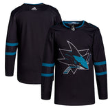 Men's San Jose Sharks adidas Black Alternate Primegreen Authentic Jersey