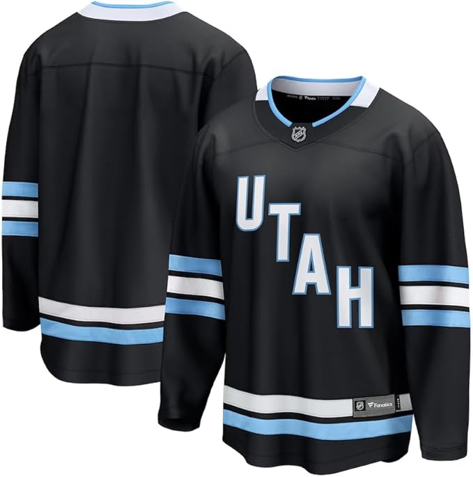Men's Fanatics Utah Hockey Club Breakaway Home Black Blank Player Hockey Jersey