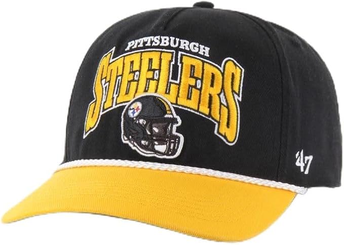 Men's Pittsburgh Steelers NFL 47 Brand Black Palermo Hitch Snapback Hat