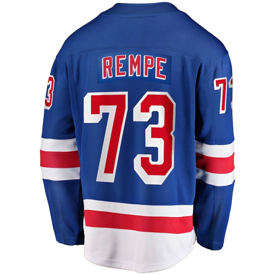 Matt Rempe New York Rangers   Home Breakaway Jersey - Blue