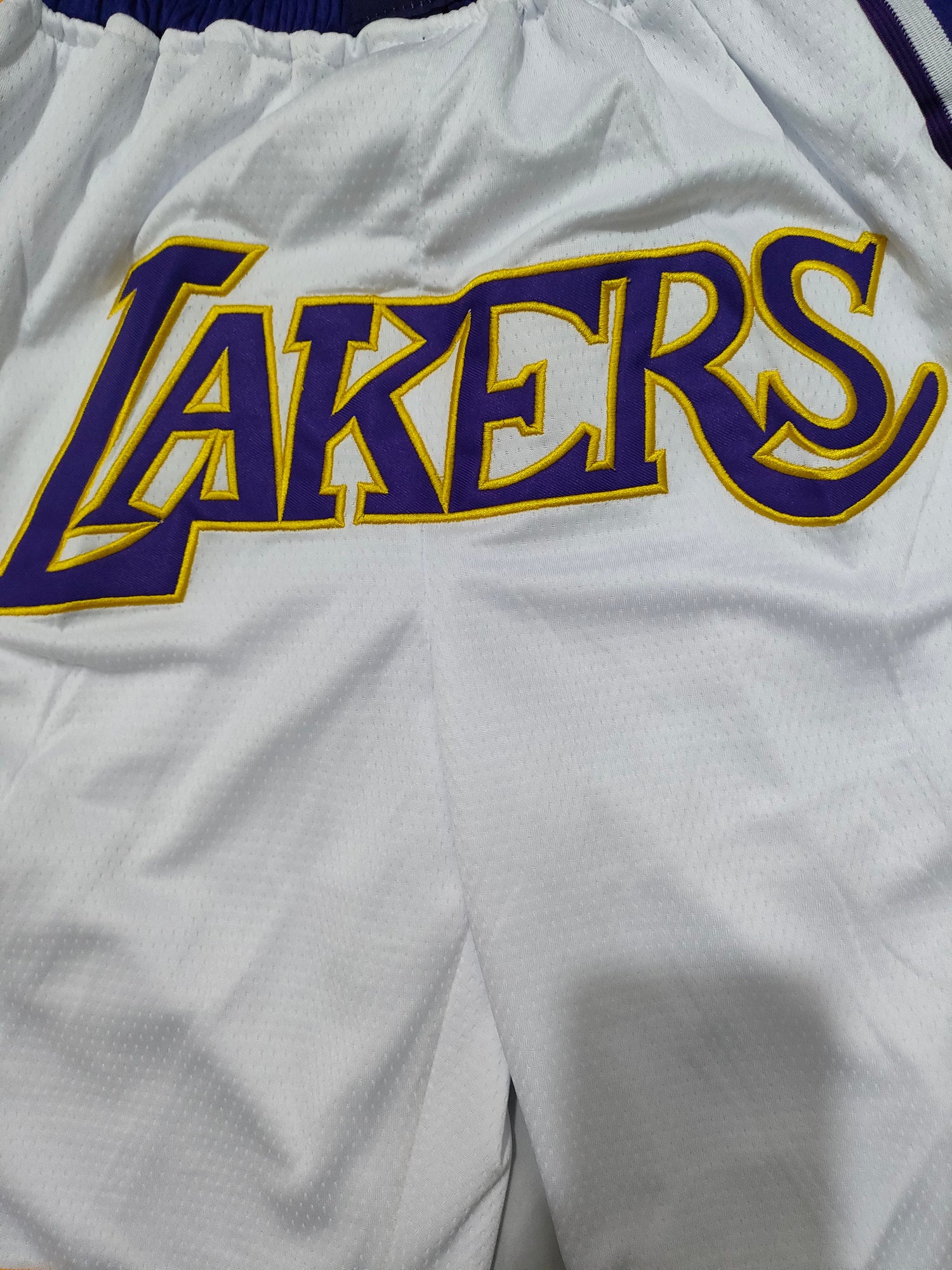 JUST DON Los Angeles Lakers White Pocket Shorts