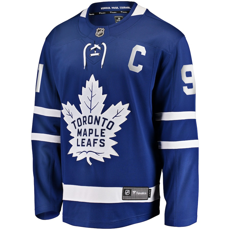 John Tavares Toronto Maple Leafs  Captain Patch Home Breakaway Jersey - Blue