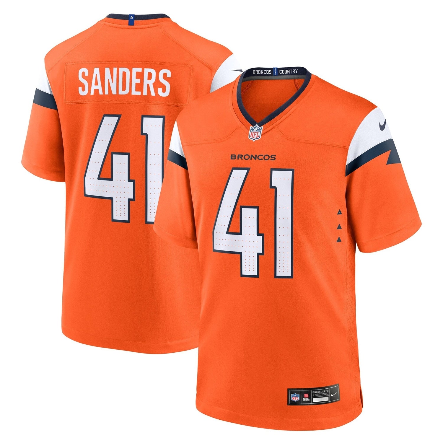 Drew Sanders Denver Broncos Nike Team Game Jersey -  Orange