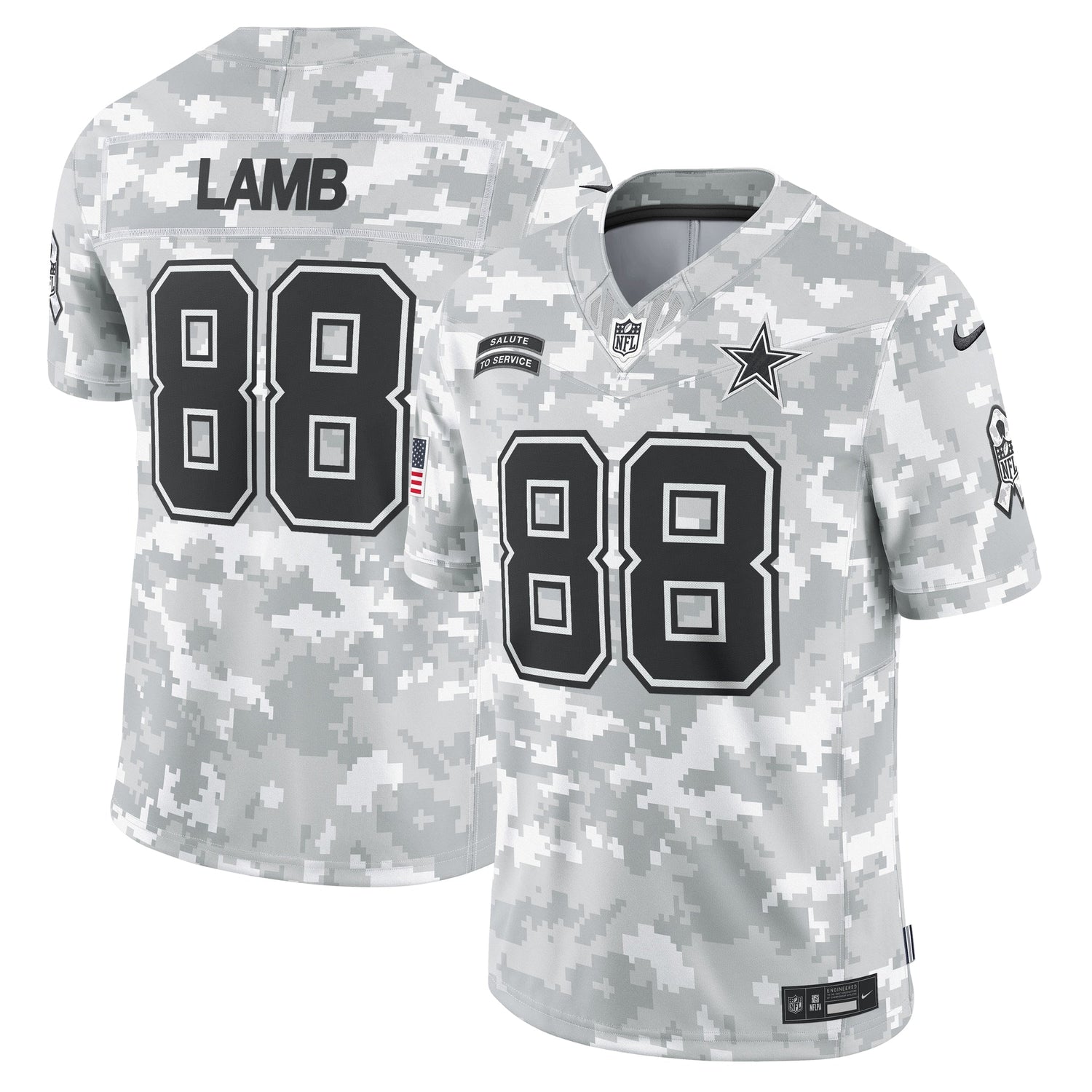 CeeDee Lamb Dallas Cowboys Nike 2024 Salute to Service Limited Jersey - Arctic Camo