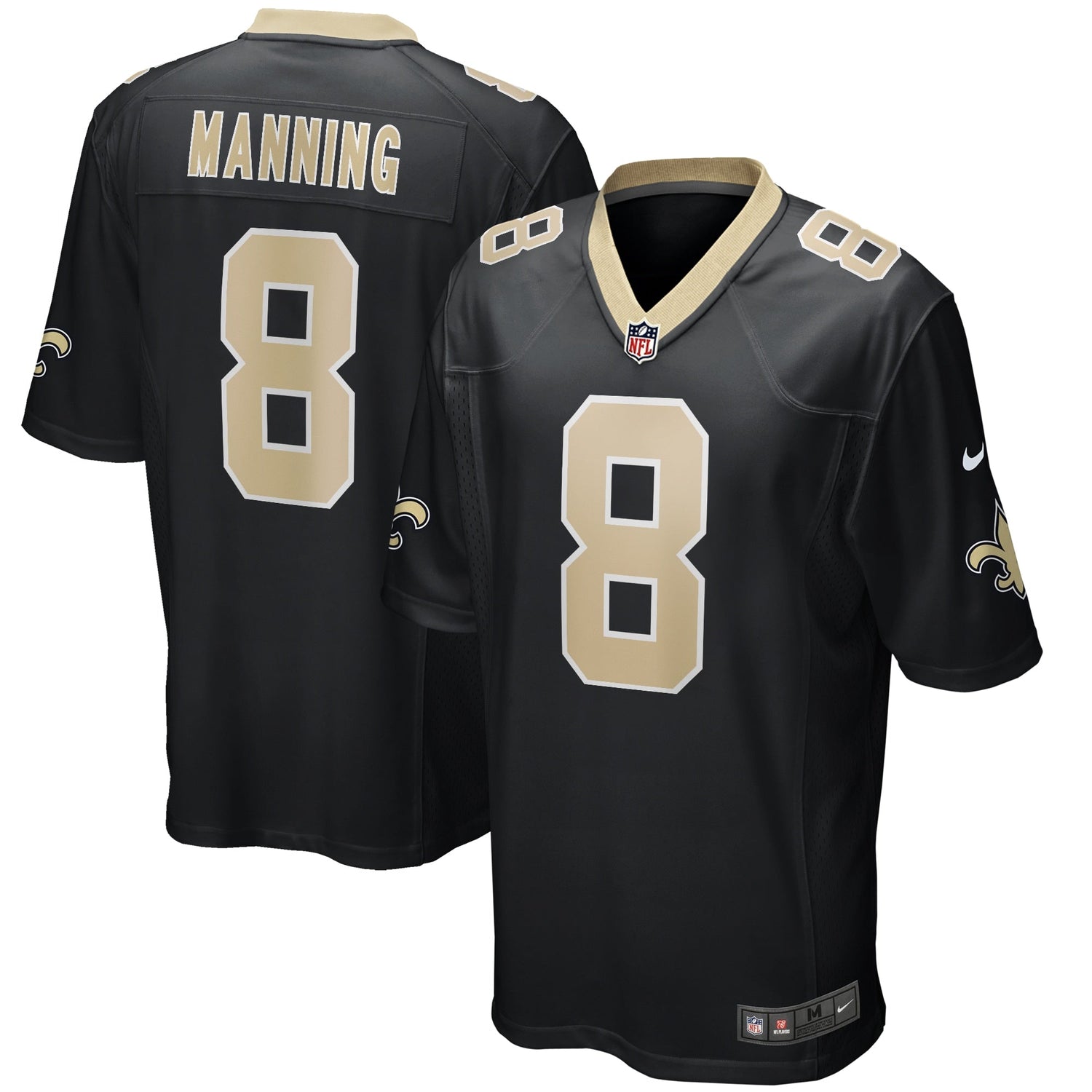 Archie Manning New Orleans Saints Nike Game Retired   Jersey - Black