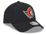 Men's Ottawa Senators NHL New Era Black 9Forty A-Frame Snapback Hat