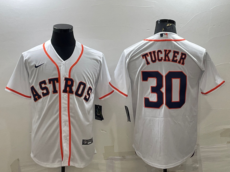 Men's Houston Astros Kyle Tucker #30 White Home Player Jersey