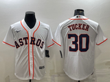 Men's Houston Astros Kyle Tucker #30 White Home Player Jersey