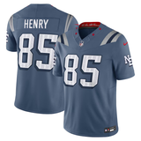 Men's New England Patriots Hunter Henry Nike Storm Blue 2025 Rivalries Collection Limited Jersey