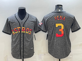 Men's Houston Astros Jeremy Pena #3 Gray Player Jersey