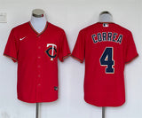 Men's Minnesota Twins Carlos Correa #4 Red Player Jersey