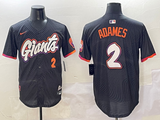 Men's San Francisco Giants Willy Adames #2 Black 2025 City Connect Limited Player Jersey