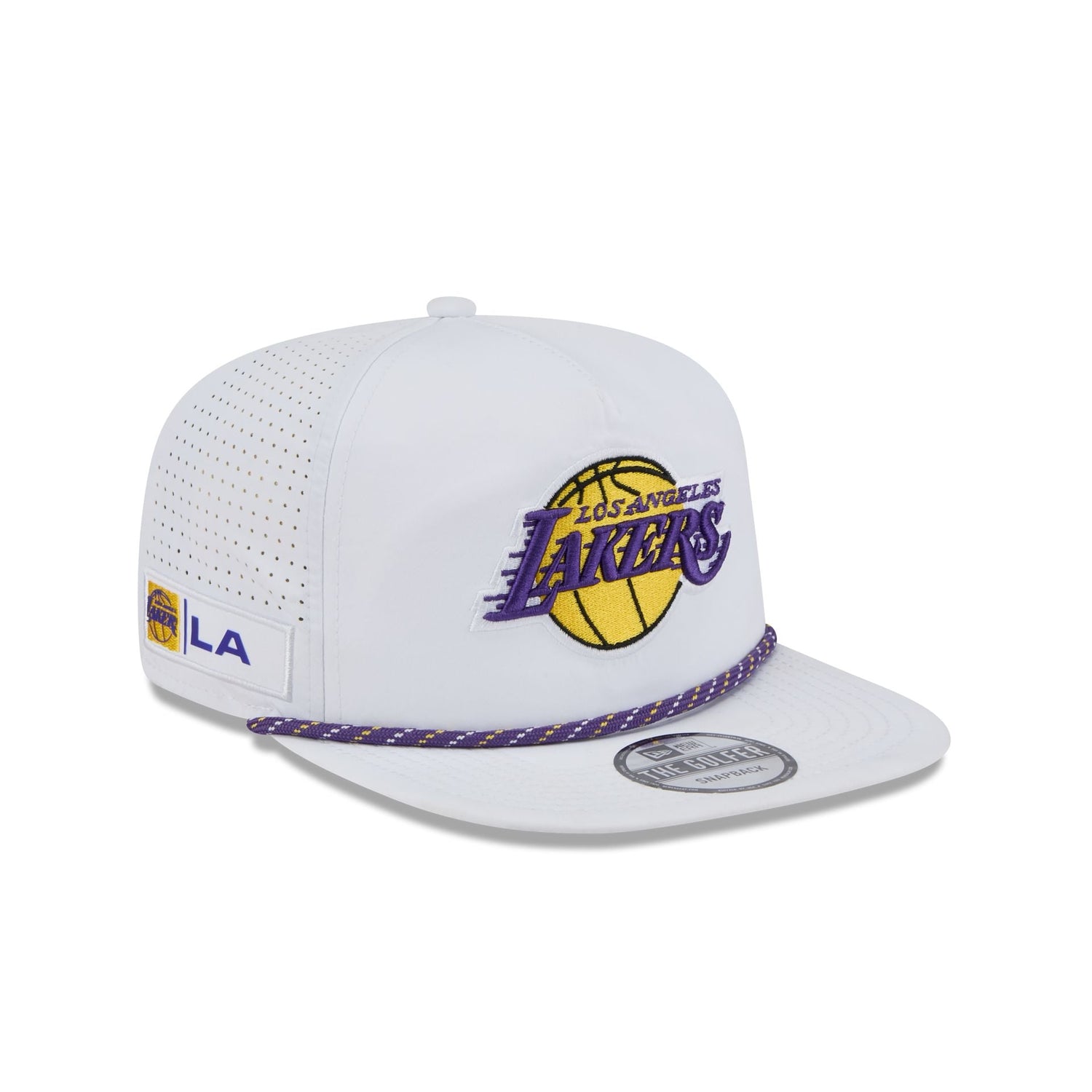 Los Angeles Lakers Optic White Performance Rope Golfer Hat