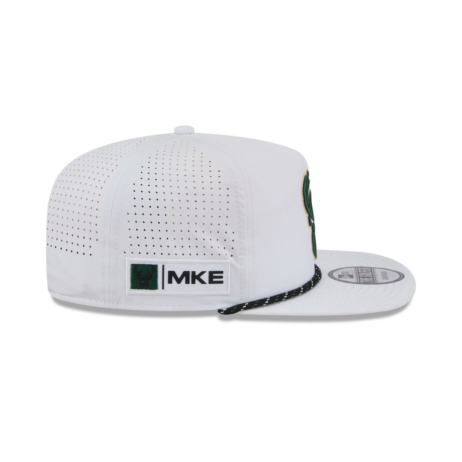 Milwaukee Bucks Optic White Performance Rope Golfer Hat