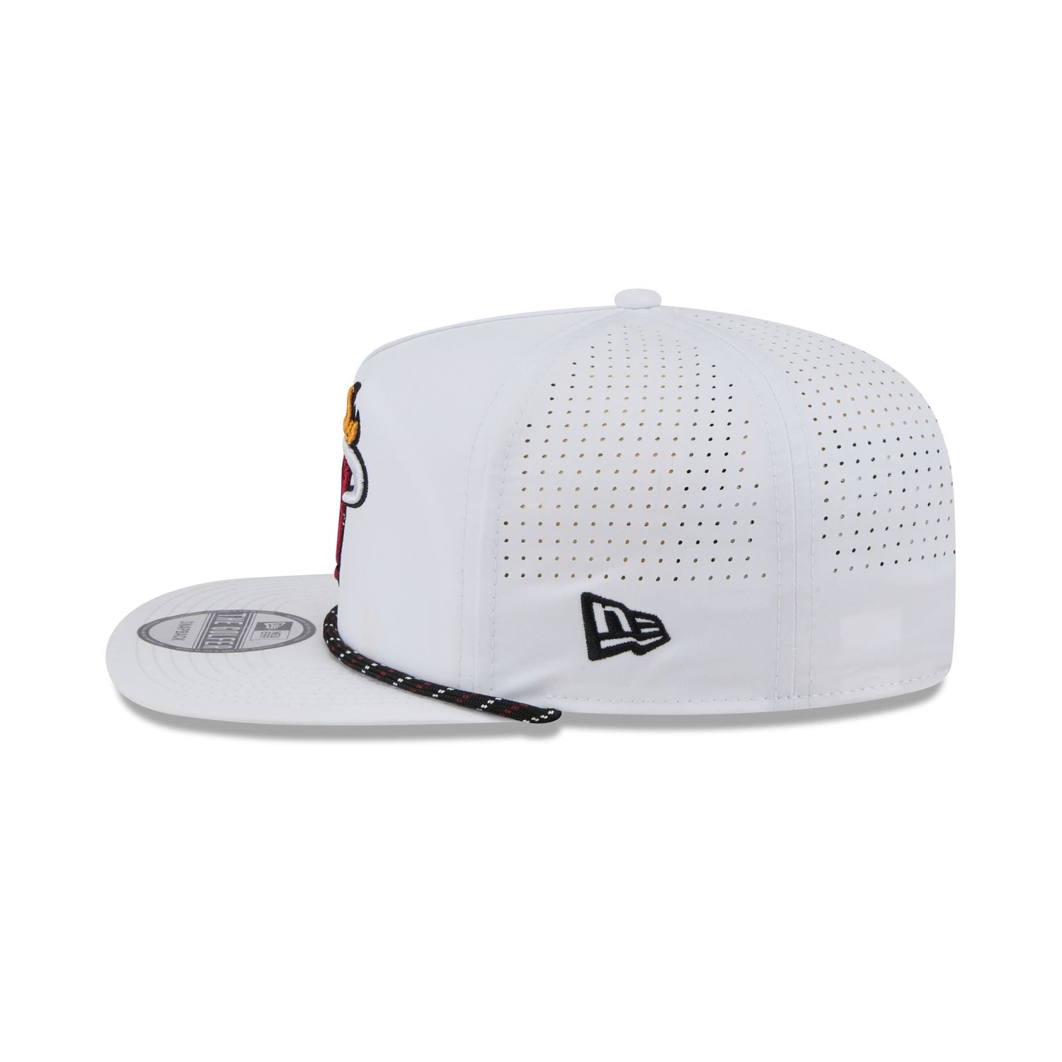 Miami Heat Optic White Performance Rope Golfer Hat