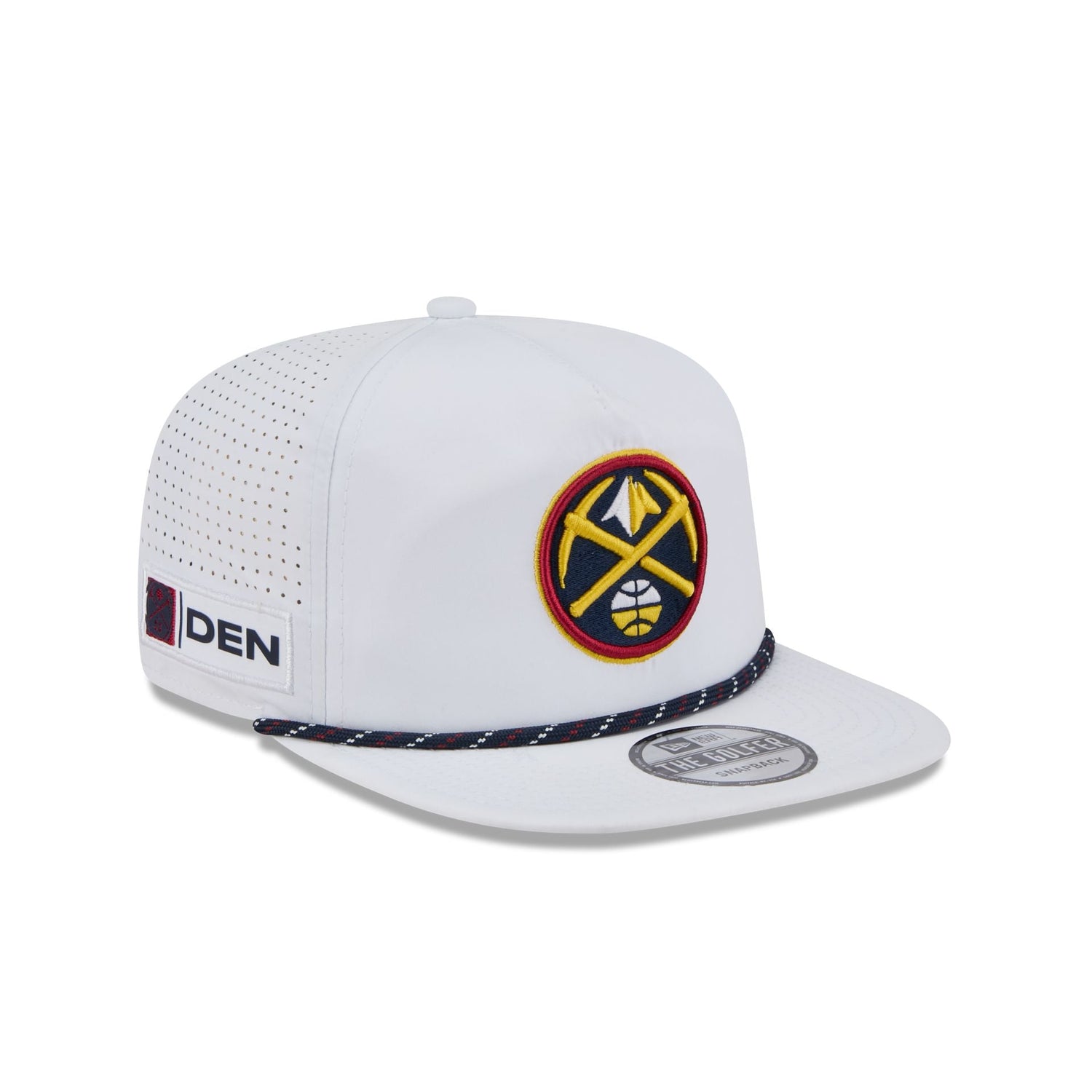 Denver Nuggets Optic White Performance Rope Golfer Hat