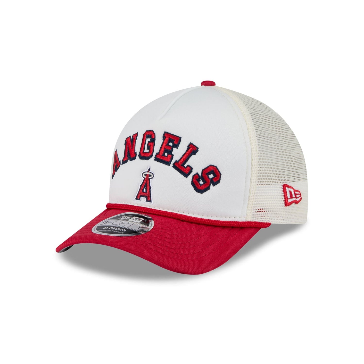 Los Angeles Angels Chrome Arch 9FORTY M-Crown A-Frame Trucker Hat