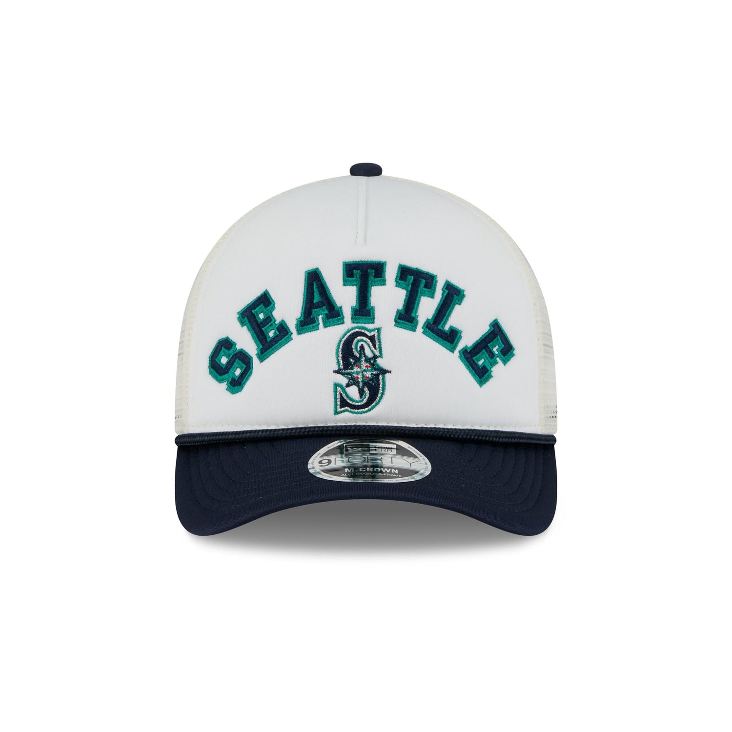 Seattle Mariners Chrome Arch 9FORTY M-Crown A-Frame Trucker Hat