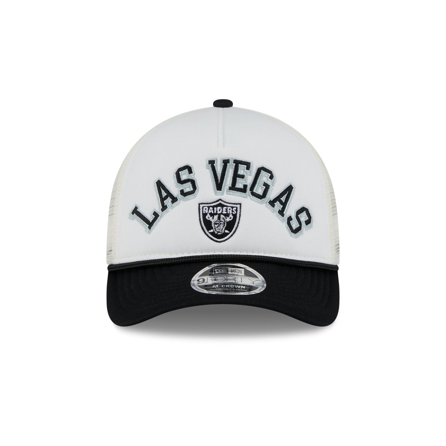 Las Vegas Raiders Chrome Arch 9FORTY M-Crown A-Frame Trucker Hat
