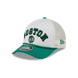 Boston Celtics Chrome Arch 9FORTY M-Crown A-Frame Trucker Hat