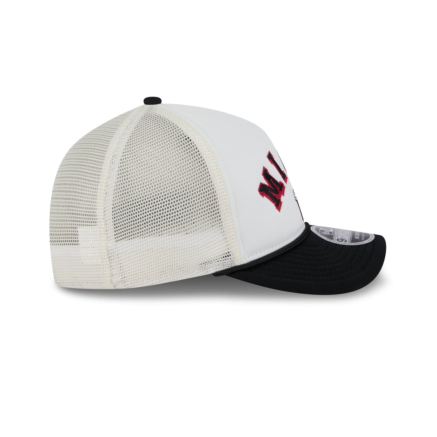 Miami Heat Chrome Arch 9FORTY M-Crown A-Frame Trucker Hat