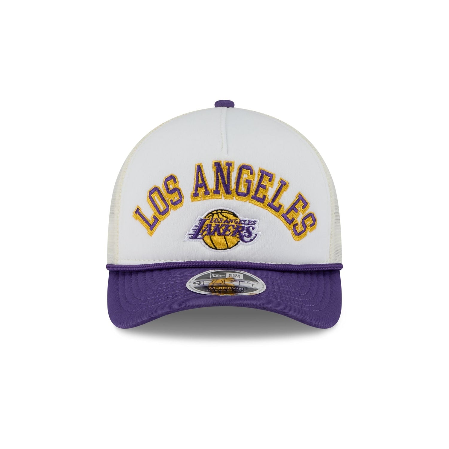 Los Angeles Lakers Chrome Arch 9FORTY M-Crown A-Frame Trucker Hat