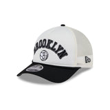 Brooklyn Nets Chrome Arch 9FORTY M-Crown A-Frame Trucker Hat