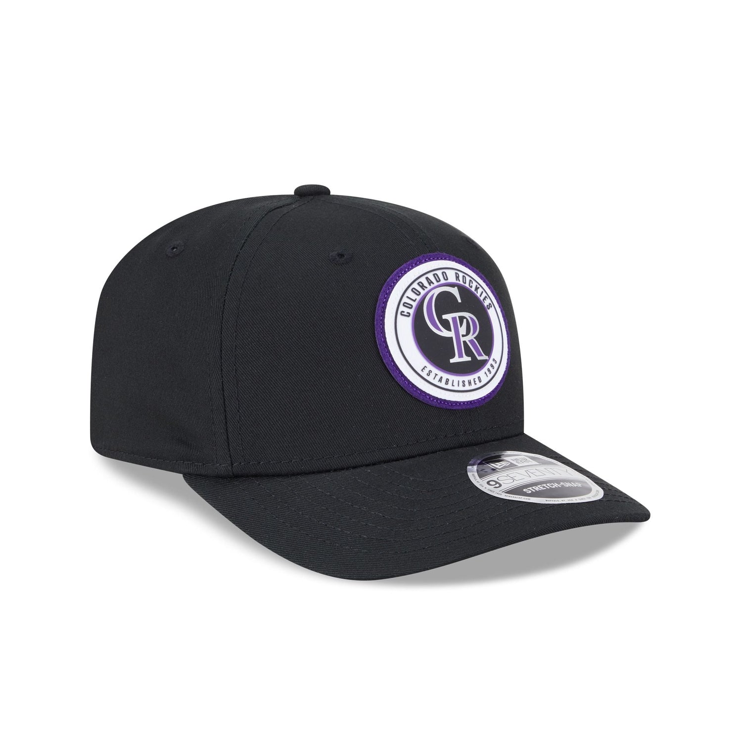 Colorado Rockies Circle Patch 9SEVENTY Stretch-Snap Hat