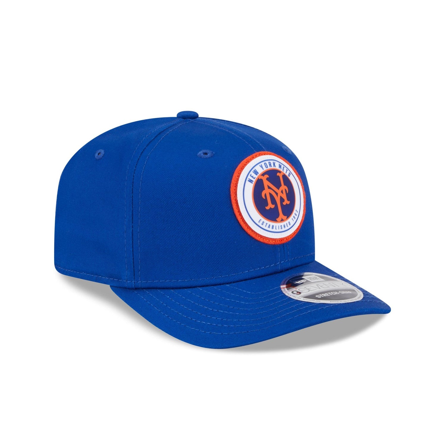New York Mets Circle Patch 9SEVENTY Stretch-Snap Hat