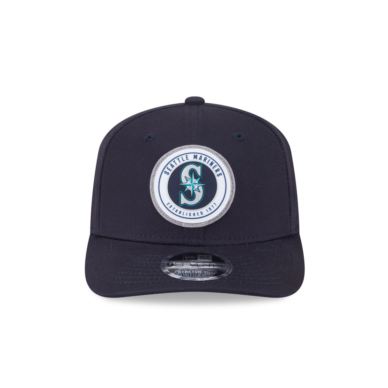 Seattle Mariners Circle Patch 9SEVENTY Stretch-Snap Hat
