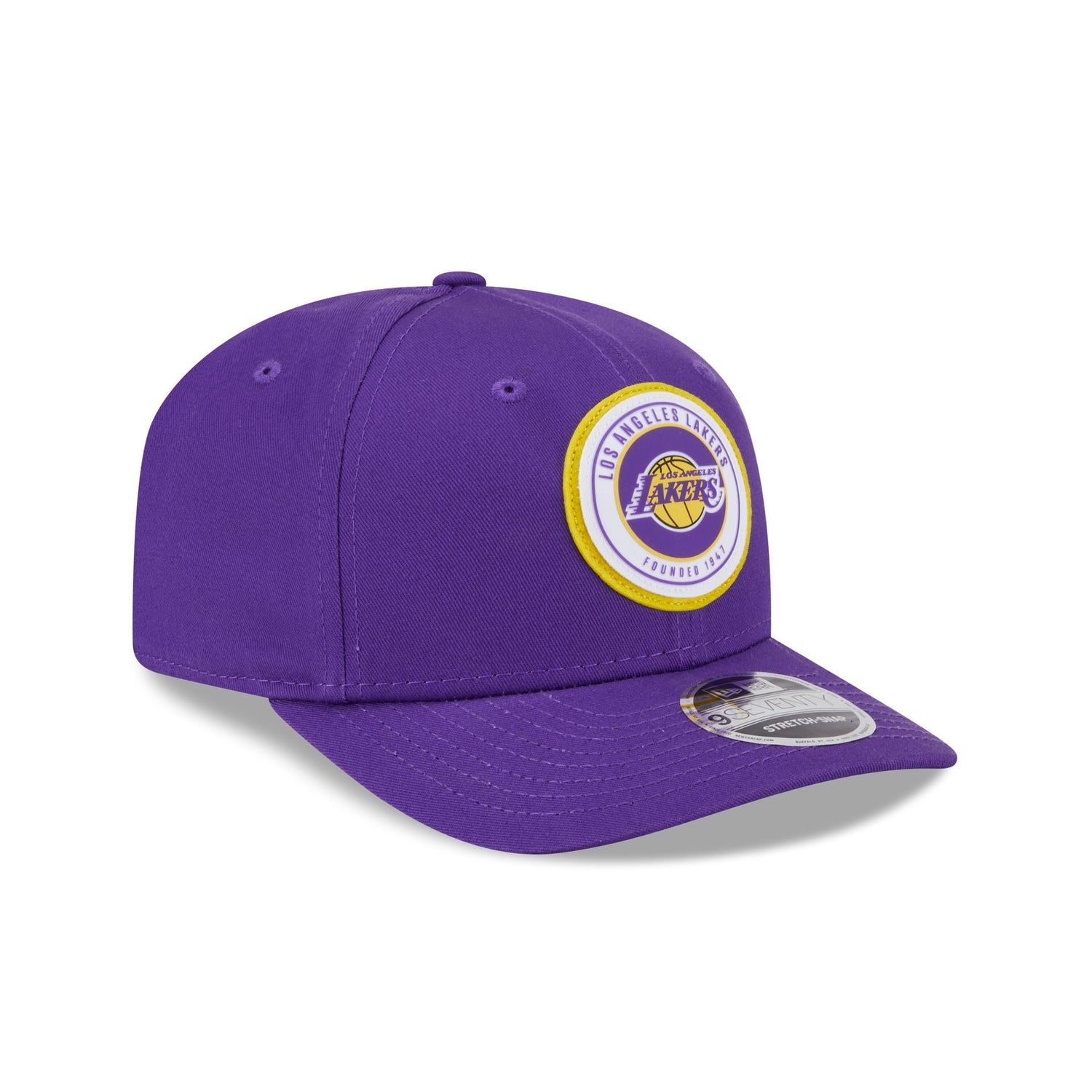 Los Angeles Lakers Circle Patch 9SEVENTY Stretch-Snap Hat