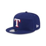 Texas Rangers Cotton Canvas Split Panel 9FIFTY Trucker Hat